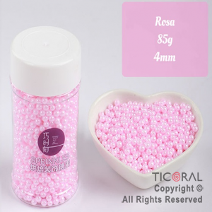 PERLAS COMESTIBLES 4 MM ROSA x 85 GR